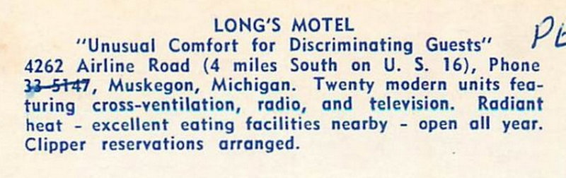 Alpine Motel (Longs Motel) - Vintage Postcad